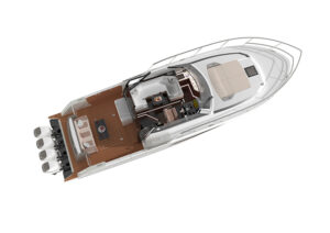 Ocean Alexander Divergence 45 Coupe, cubierta principal
