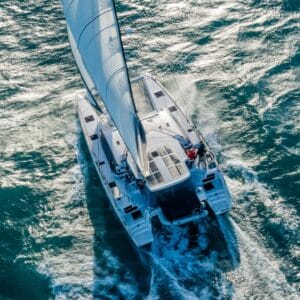 Outremer 55 sailing aerial view